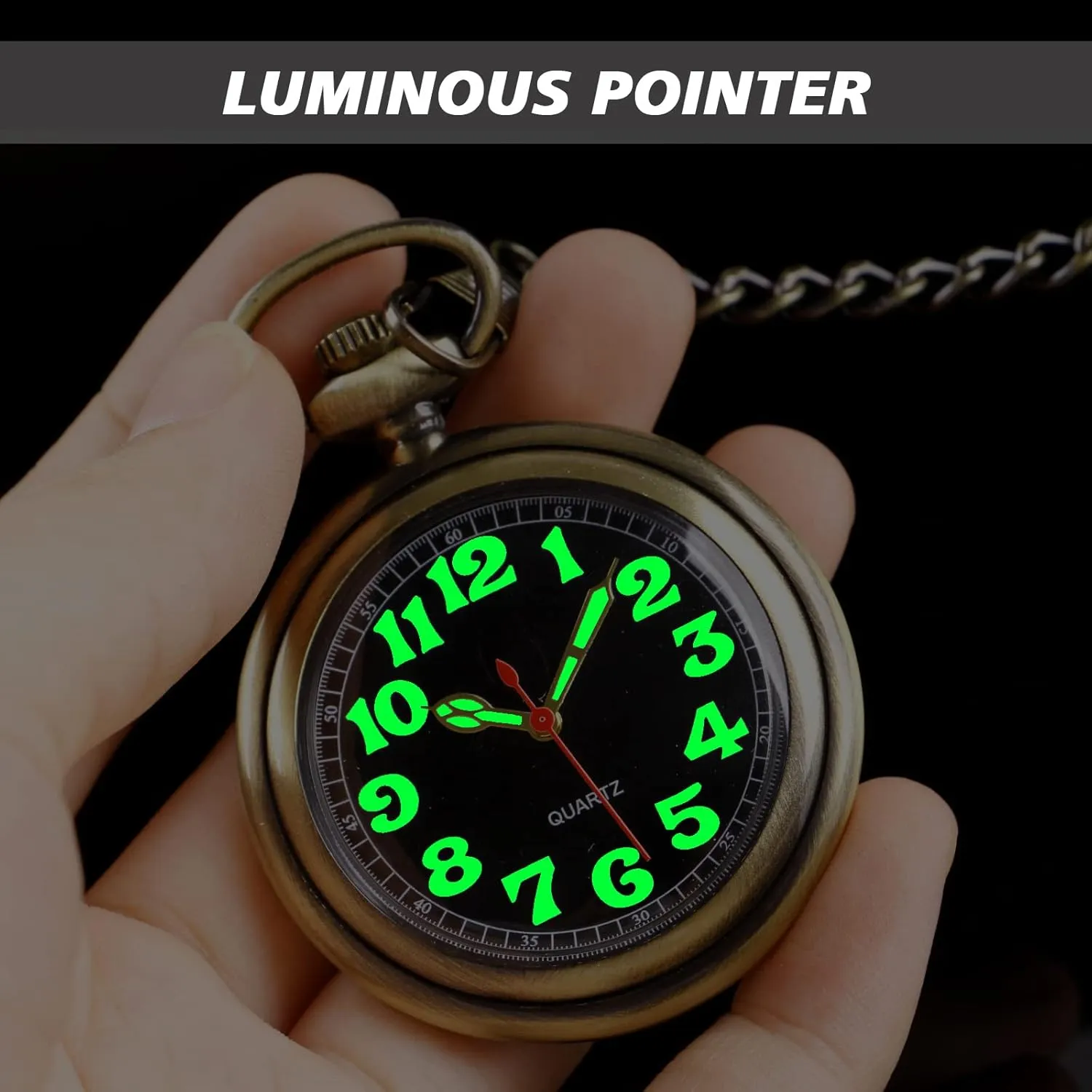Chain for Men Classic Uncovered Men's boundary Pocket Watch, Pocket Watches with 