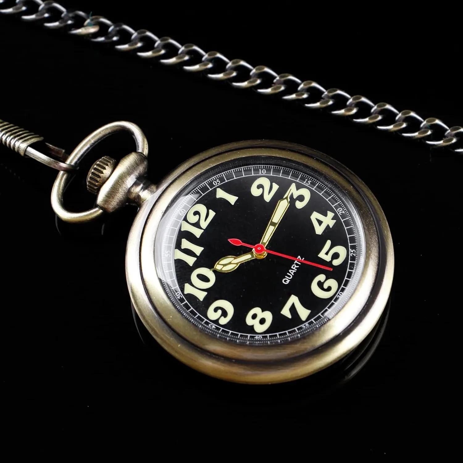 Chain for Men Classic Uncovered Men's boundary Pocket Watch, Pocket Watches with 