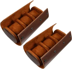 chlorate for Watches Portable Travel Box for Men Accessories for Home and Travel Use VALICLUD 2pcs Leather Watch Storage Organizer Chic Pu Display Case 