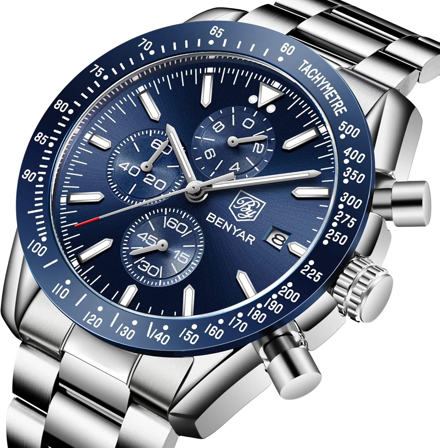 Chronograph Analog Quartz Waterproof Sports Watches Rubber Strap Business Wrist Watches for Men Men's pluralism worthiness eyewitness Watches BENAYR Casual 