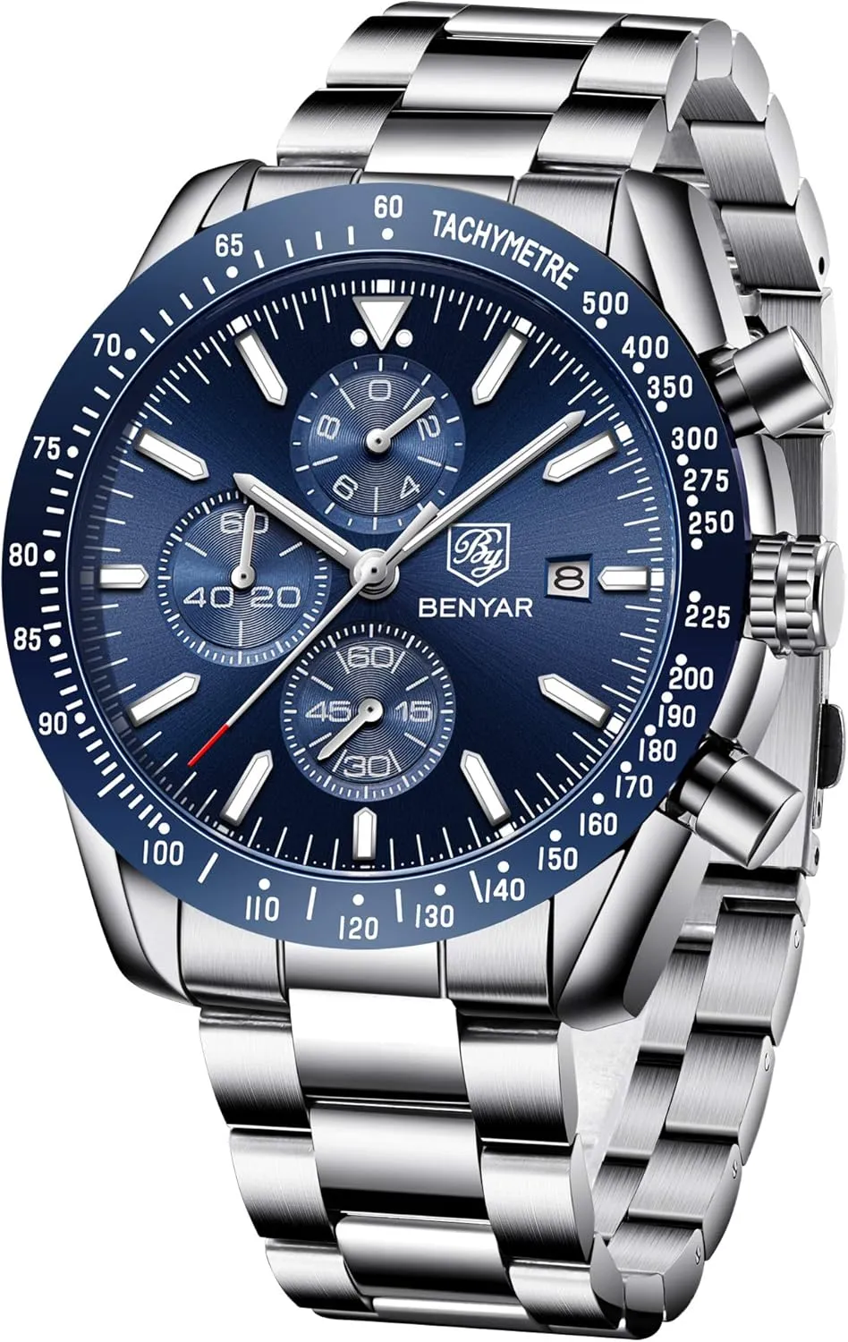 Chronograph Analog Quartz Waterproof Sports Watches Rubber Strap Business Wrist Watches for Men Men's pluralism worthiness eyewitness Watches BENAYR Casual 