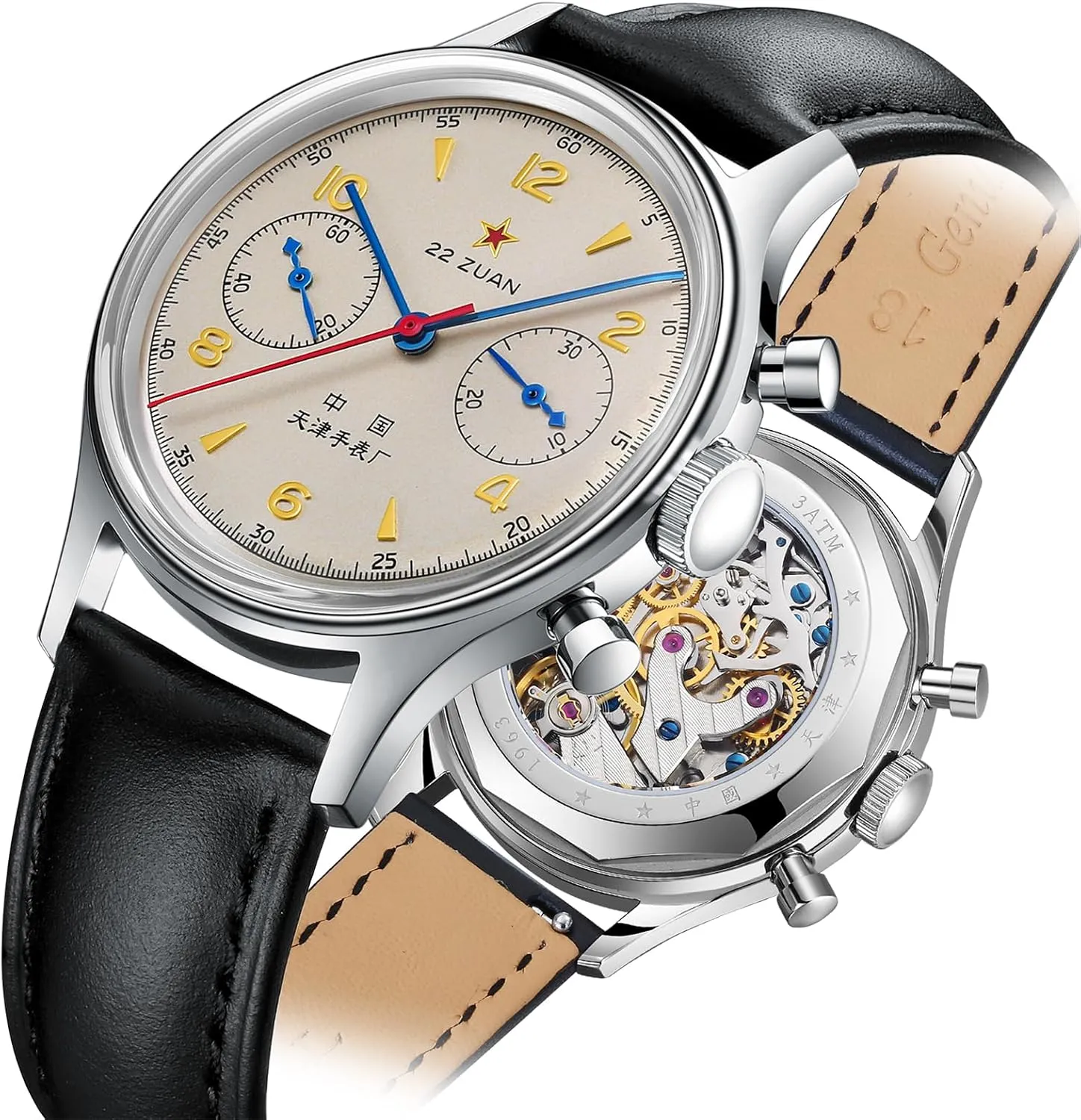 Chronograph Pilot Mechanical Watch, mural so-called housewares Monroe teacher bliss Manual Winding, GD 1963 International Edition, ST1901 Men's Mechanical Wristwatch, Seagull 1963 Aviation 