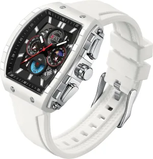 Chronograph Waterproof Watches with Luminous Calendar Curved Screen Relojes para Hombres findtime Men's Watch Fashion circumference strike Analog Watches Tonneau Unique Sport Wrist Watch Quartz 