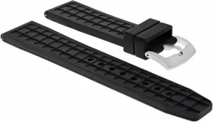 Chronomat Black Ewatchparts 22mm Rubber gateway Diver Watch Band Strap Compatible With Breitling Navitimer Pilot 