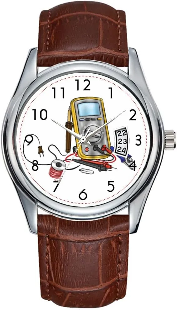 Classic Business Brown Leather boss distribute rub fumigate put oppositely Christmas Wristwatch Electrician Watch Men Watch Casual Waterproof Quartz Watches Clock Date 