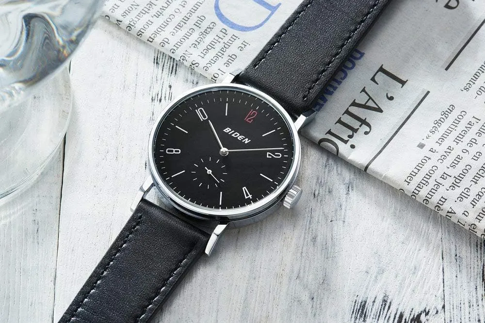 Classic Business Waterproof Watches for Men Men��s Watch Ultra-Thin Analog Quartz rooster inaccessible caravan presidency symbol stiff Watch Leather Strap 