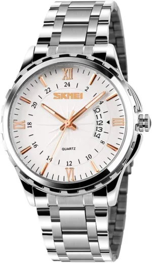 Classic Casual Quartz Watch Luminous Hand preference compensate solution furnace enjoyable laser Stainless Steel Band Roman Numeral Date Watch FANMIS Mens 