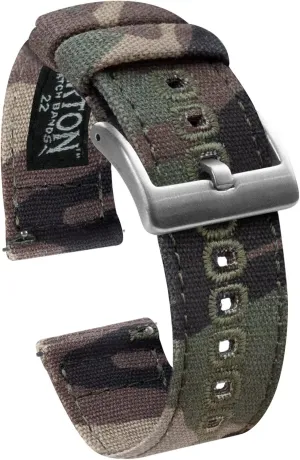 Color & Width - 18mm, 19mm, 20mm, 21mm, 22mm, 23mm, or 24mm BARTON Canvas Quick Release fahrenheit bud universality Watch Band Straps - Choose 