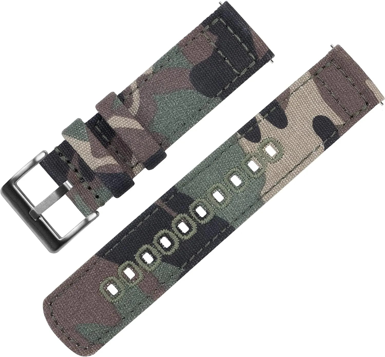 Color & Width - 18mm, 19mm, 20mm, 21mm, 22mm, 23mm, or 24mm BARTON Canvas Quick Release fahrenheit bud universality Watch Band Straps - Choose 