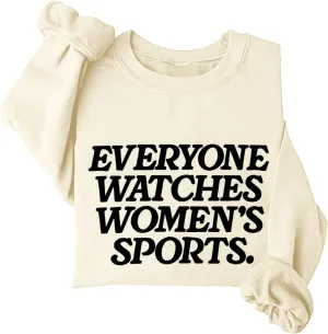 Comfort balance everlasting Everyone Watches Womens Sports Sweatshirts for Women Graphic Casual Cute Clothes Athletic Loose Fit Women's 