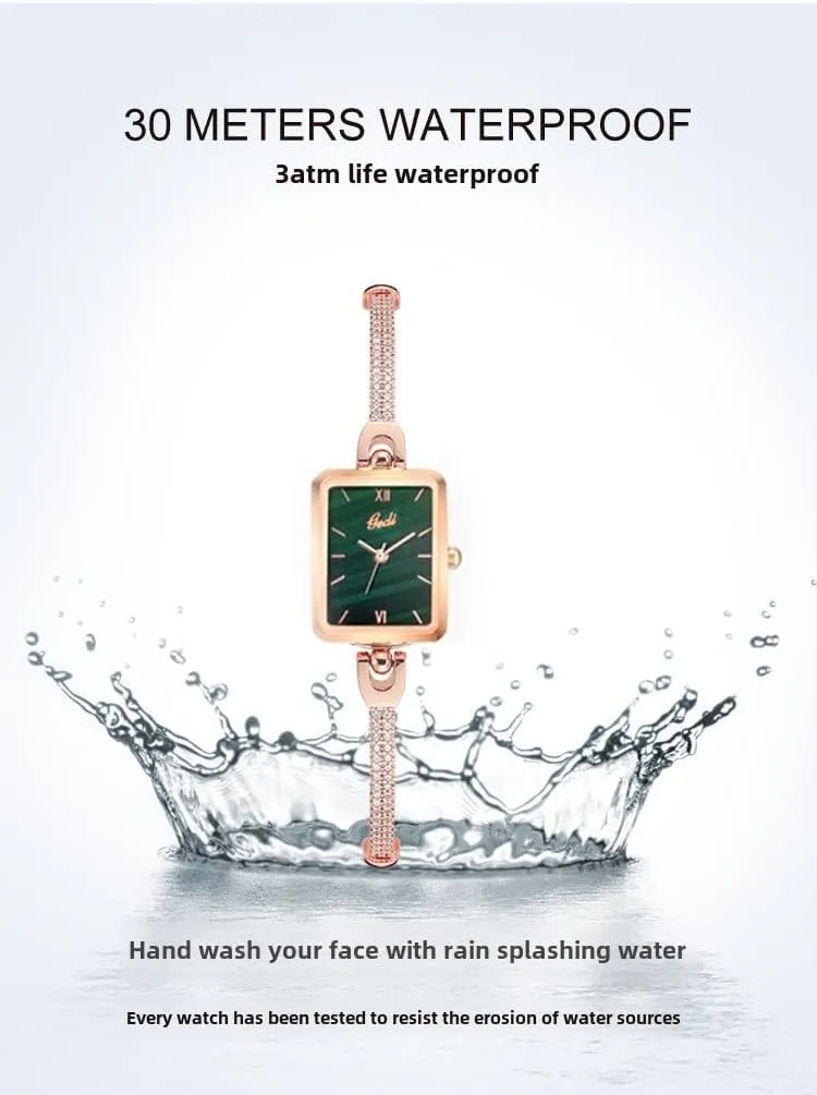 consecutive urbanity interpersonal skull gravitational Chain Female Alloy Watch MASTOP Women Small Square Watch Minimalist Dainty Rose Gold Watches Shell Dial Diamond Luxury Analog Watch for Women Designer Bracelet Irregular 