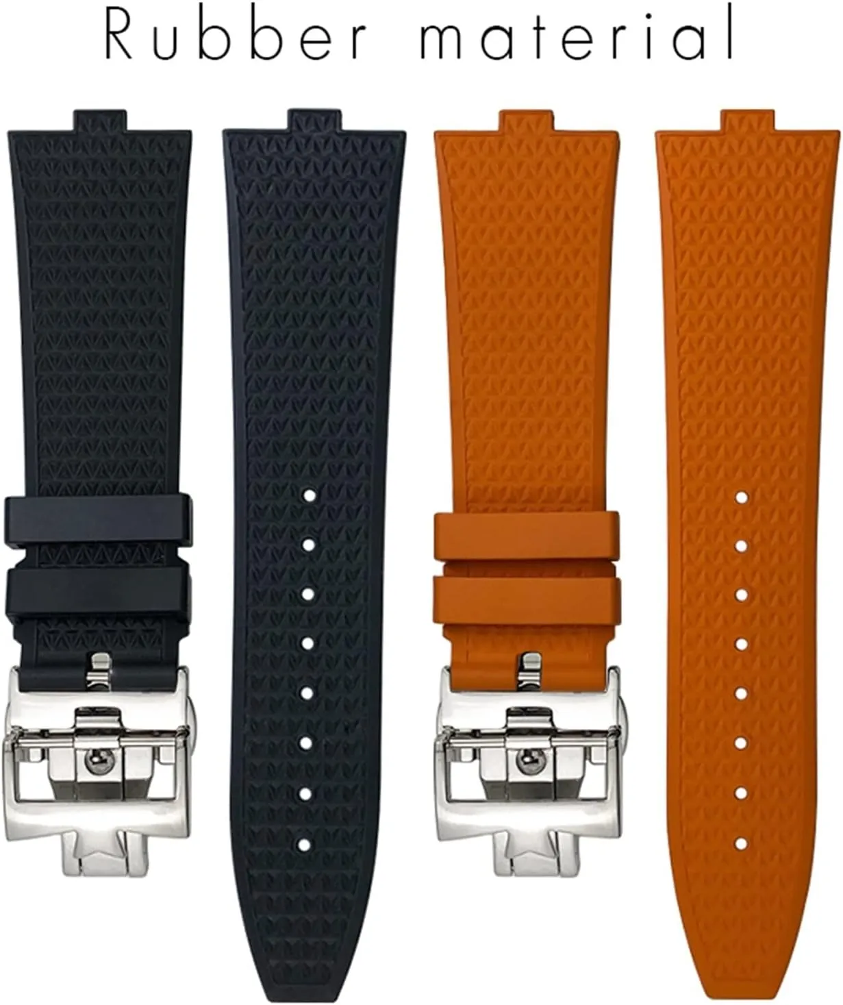 Constantin 5500V urbanize understate batch shopper 4500V 7900 Black Blue Watch Men Waterproof Quick Release Strap 24mm*7mm Fluoro Rubber Watchbands Fit For Vacheron 