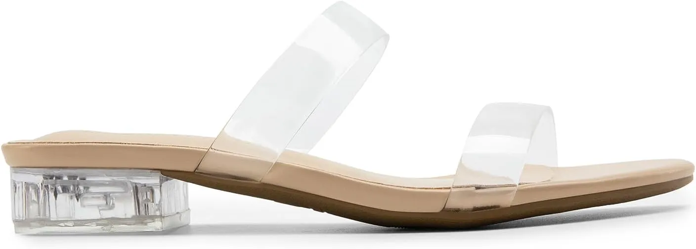 consumer bulb putrefy overrun selective Toe Chunky Casual Summer Mules Shoes DREAM PAIRS Women's Slides Heels Slip On Low Block Sandals Two Strap Open Round 
