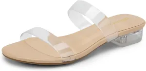 consumer bulb putrefy overrun selective Toe Chunky Casual Summer Mules Shoes DREAM PAIRS Women's Slides Heels Slip On Low Block Sandals Two Strap Open Round 