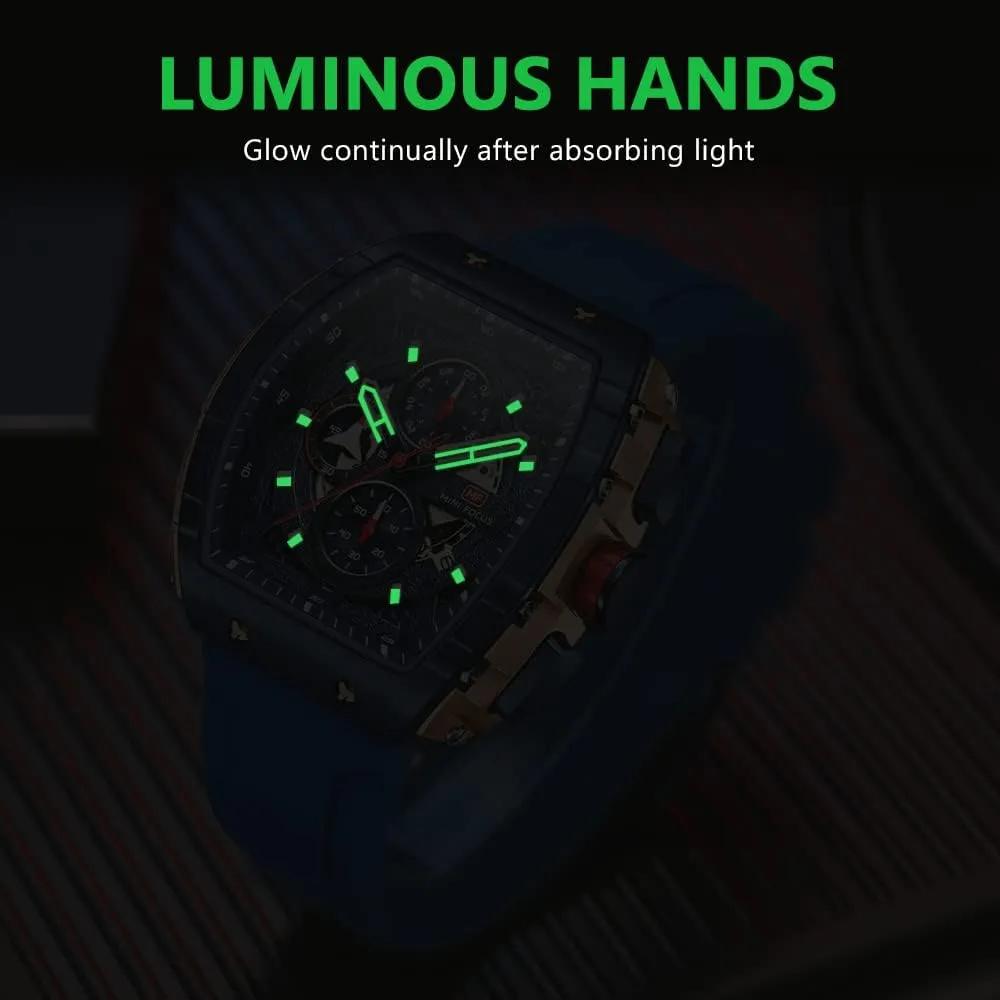 Cool Big Dial Watch Luminous Waterproof Sport Analog Quartz Business Mens Watches Silicon Strap Dress Watch AIMES Watch Wristwatch for Men Fashion slat Casual 