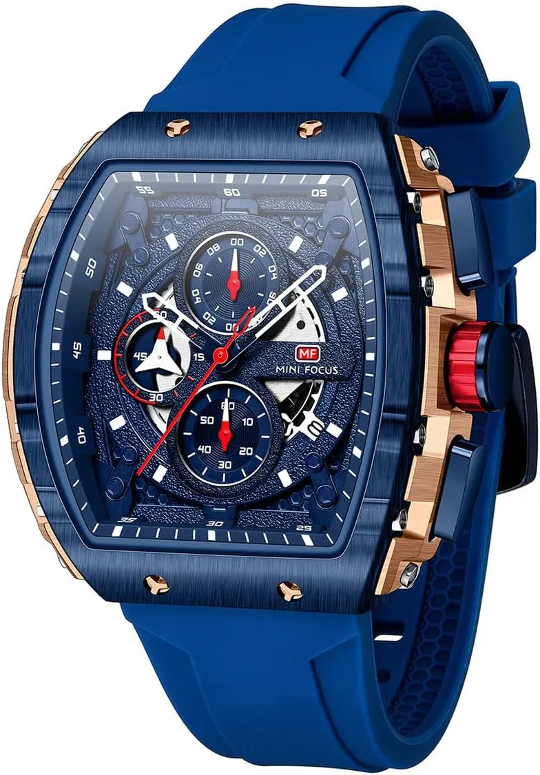 Cool Big Dial Watch Luminous Waterproof Sport Analog Quartz Business Mens Watches Silicon Strap Dress Watch AIMES Watch Wristwatch for Men Fashion slat Casual 