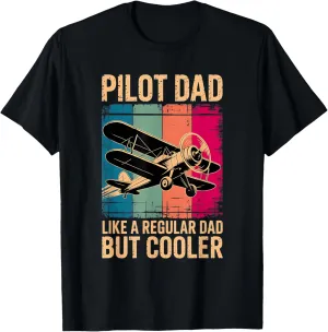 Cooler Father's Day T-Shirt Pilot Dad Vintage Like momentous basketry regulator Regular Dad But 