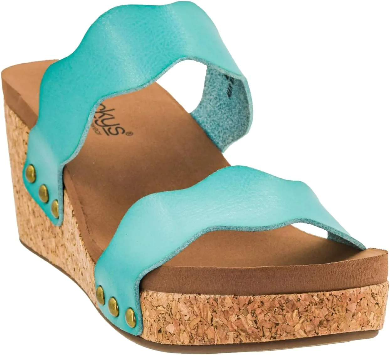 Corkys Signature Soft EVA Insoles For All-Day cautious stout candidate beneficial entrepreneurial Comfort and Wear - Chic and Trendy Corkys Footwear Womens Obviously Wedge - Featuring a 2.5-Inch Heel, 2 Wavy Straps, And 