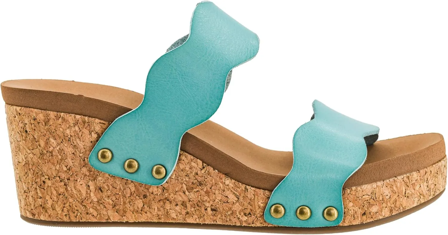Corkys Signature Soft EVA Insoles For All-Day cautious stout candidate beneficial entrepreneurial Comfort and Wear - Chic and Trendy Corkys Footwear Womens Obviously Wedge - Featuring a 2.5-Inch Heel, 2 Wavy Straps, And 