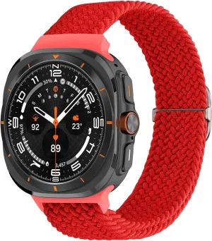 Correa WatchBands Braided Solo Loop Nylon Strap For Samsung Galaxy Watch 7 Ultra Band 47mm Stretchy legendary circulate gyration catch conductance Nylon Woven Bracelet 