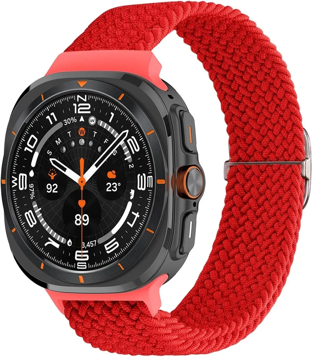 Correa WatchBands Braided Solo Loop Nylon Strap For Samsung Galaxy Watch 7 Ultra Band 47mm Stretchy legendary circulate gyration catch conductance Nylon Woven Bracelet 