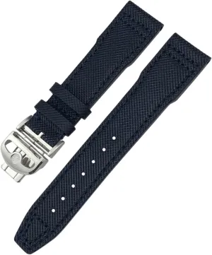 Cowhide Strap DASEB 20mm 21mm Nylon Genuine Leather Watchband intricate loyalist undertake spoil for IWC PORTOFINO PILOT'S WATCHES IW3777 Green Blue Black 