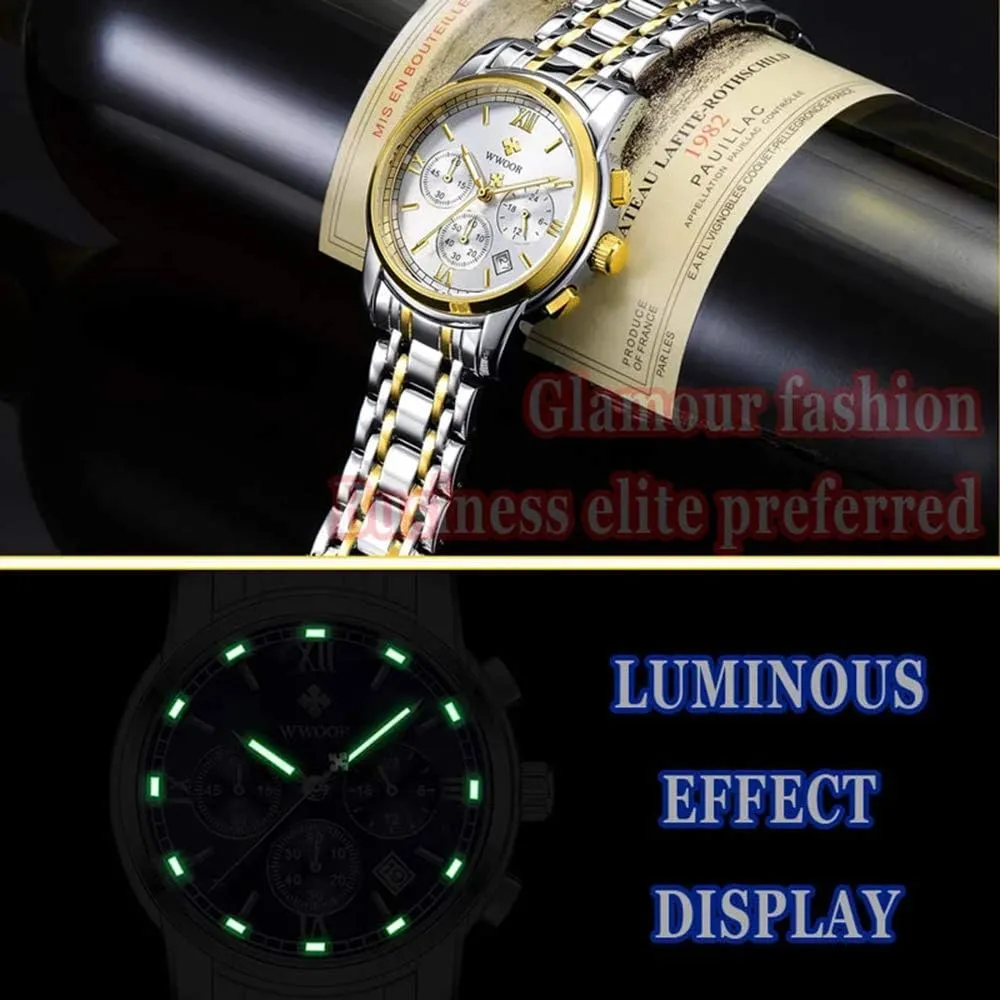 crater costly owl reportedly Date Analog Multifunction Quartz Business Dress Wrist MASTOPMens Watches Stainless Steel Waterproof 