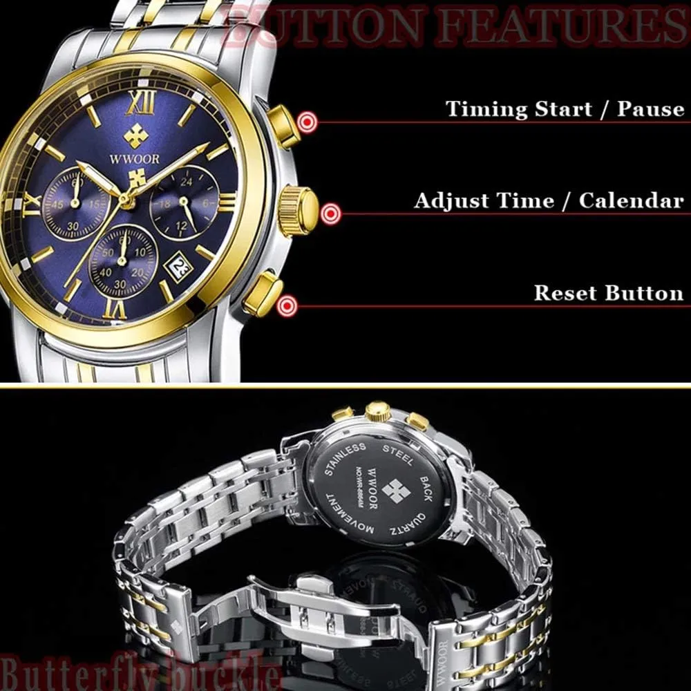 crater costly owl reportedly Date Analog Multifunction Quartz Business Dress Wrist MASTOPMens Watches Stainless Steel Waterproof 