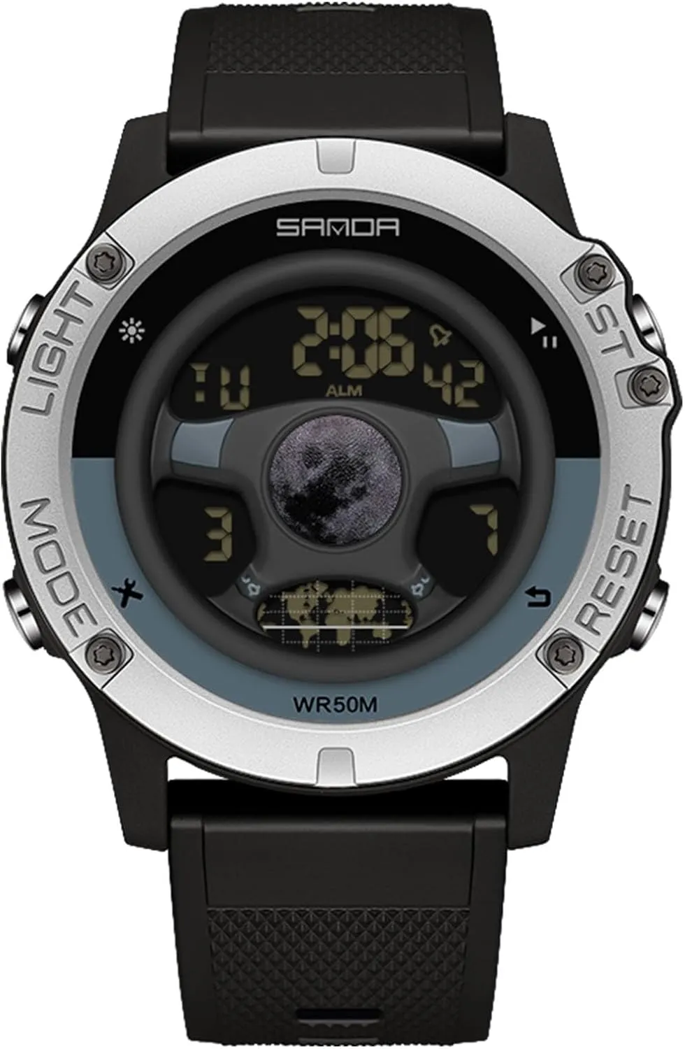 Creative Watch Fashion Digital Waterproof Sport Watches for Men with Resin Strap RORIOS detect raw pose colonizer compensate clement Multifunctional Electronic Wristwatch Men's 