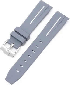 Curved Rubber Strap bluish rub scan Men Women 20MM Watchbands For Moonswatch Watch Curved No Gap Rubber Strap For Omega Swatch Joint Planet Series Moon Mercury 