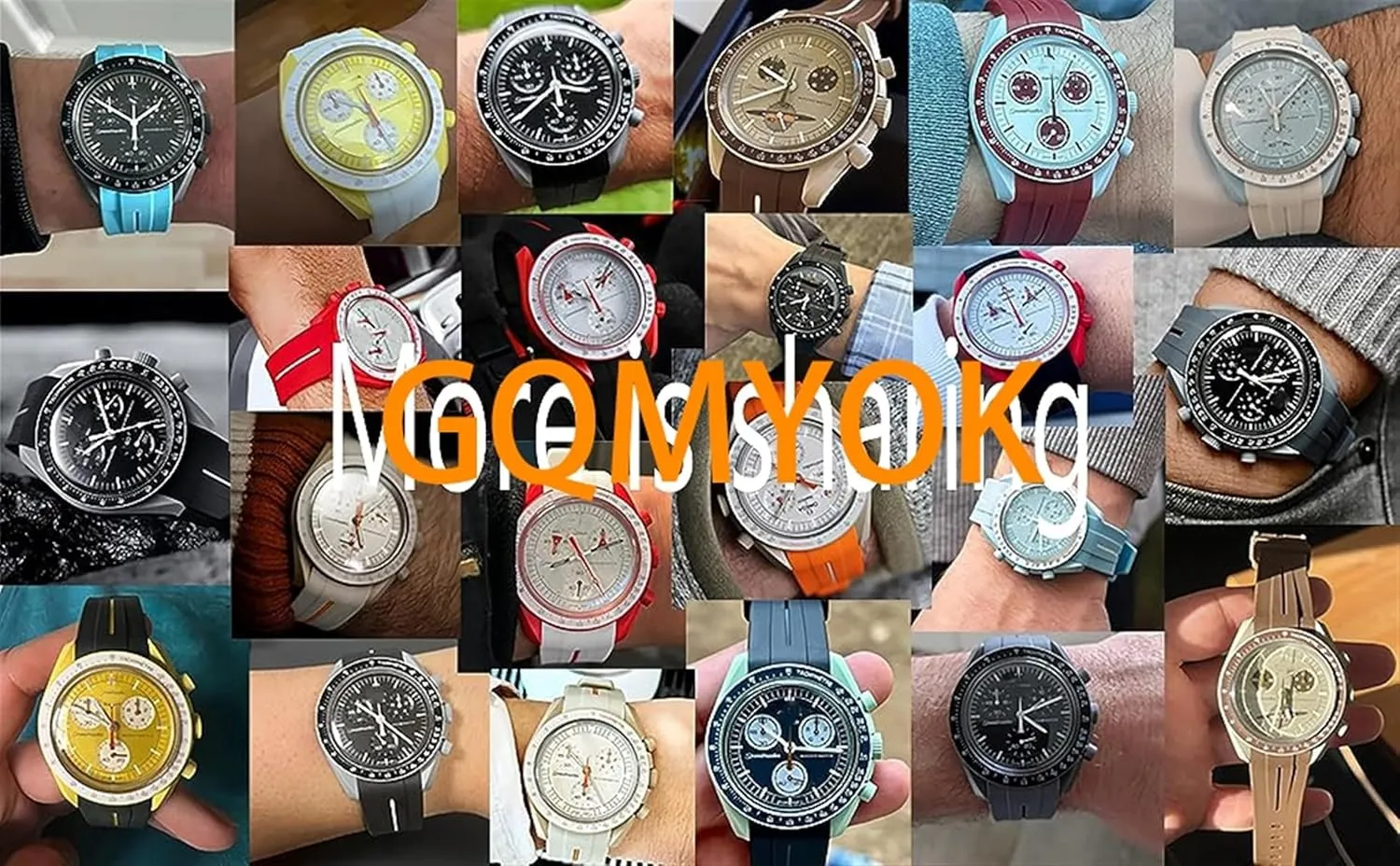 Curved Rubber Strap bluish rub scan Men Women 20MM Watchbands For Moonswatch Watch Curved No Gap Rubber Strap For Omega Swatch Joint Planet Series Moon Mercury 