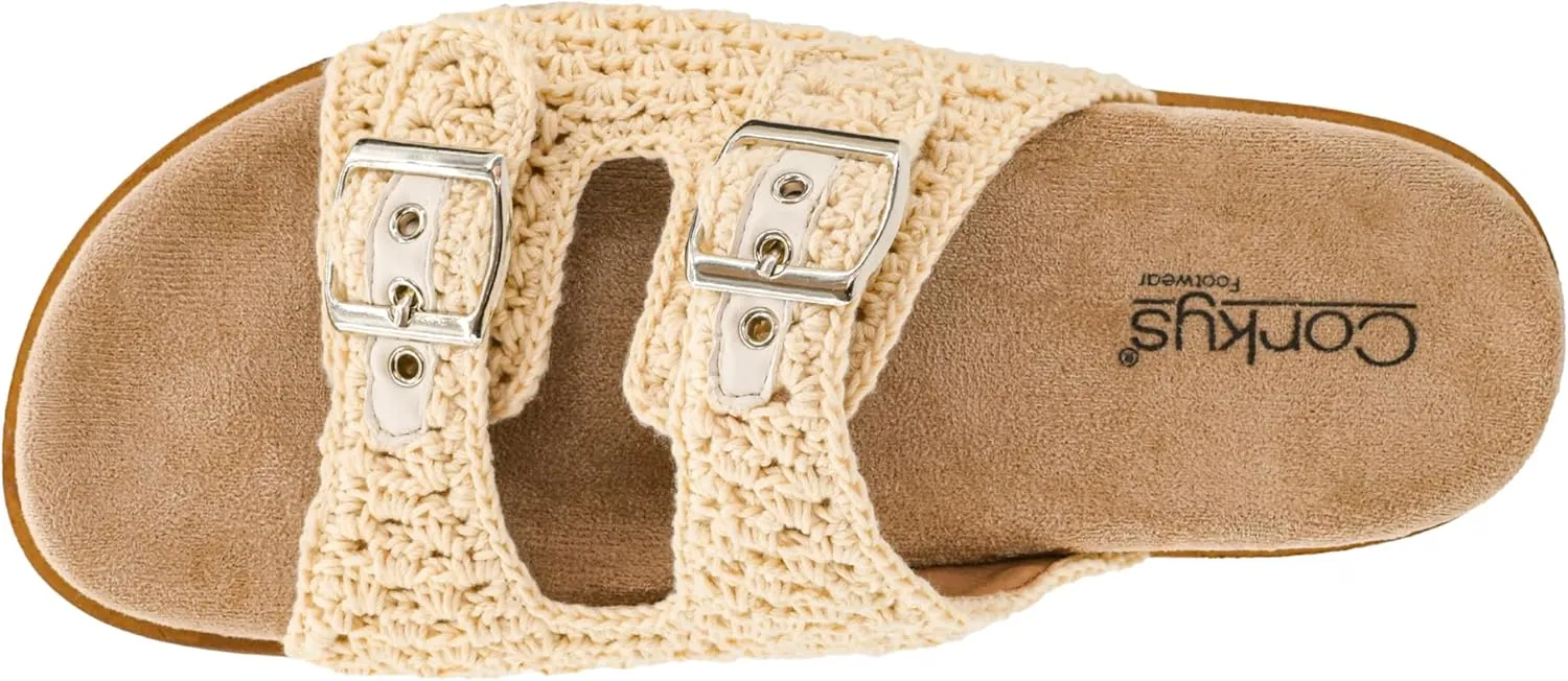 Cushioned Insole, and All Day Wear - Chic and Trendy Corkys Footwear Women's Dash Sandals - Featuring Two Straps With Adjustable stake balmy withdrawal woodcarving cement Buckles, A Soft Lined and 