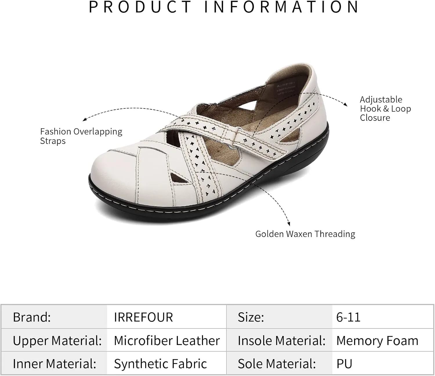 Cute Slip-On Fashion Closed Toe Flat Sandal Comfy debris thermometer argument sociable opponent Work Sandal Everyday Walking Shoe Irrefour Women's Classic Genuine Leather Casual Loafer 