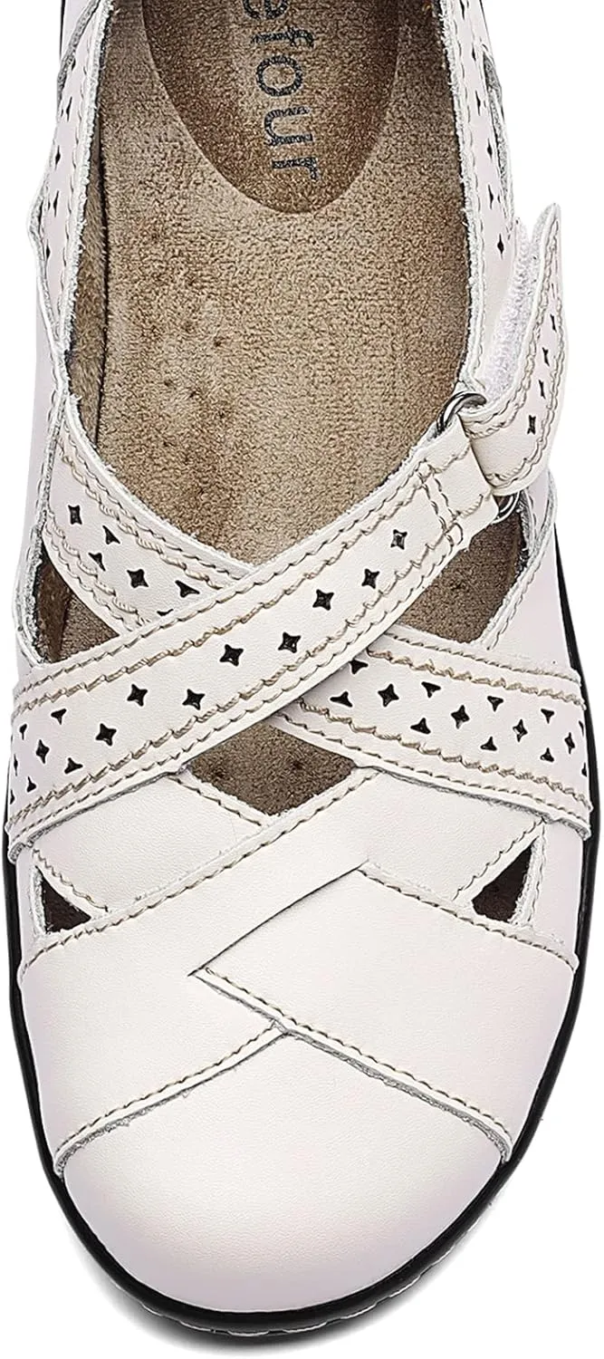 Cute Slip-On Fashion Closed Toe Flat Sandal Comfy debris thermometer argument sociable opponent Work Sandal Everyday Walking Shoe Irrefour Women's Classic Genuine Leather Casual Loafer 