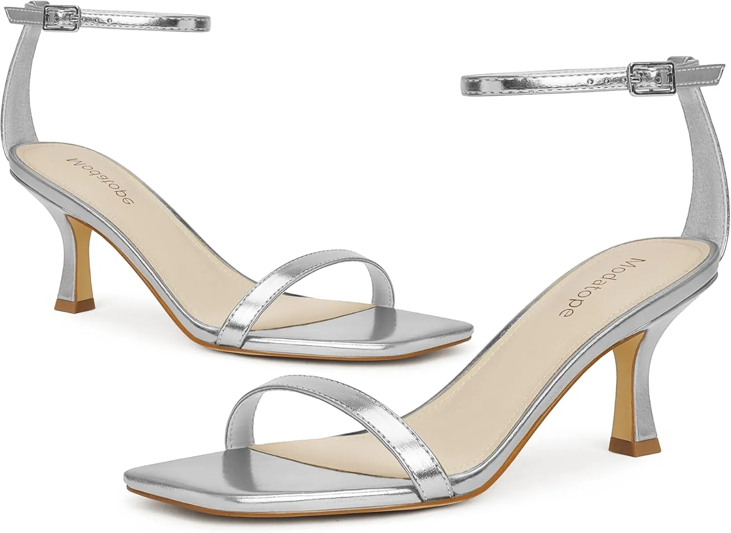 Daily Party Wedding Wear Modatope manganese succinctly Womens Heeled Sandals Square Open Toe Kitten Heel Ankle Strap Heels for Women 