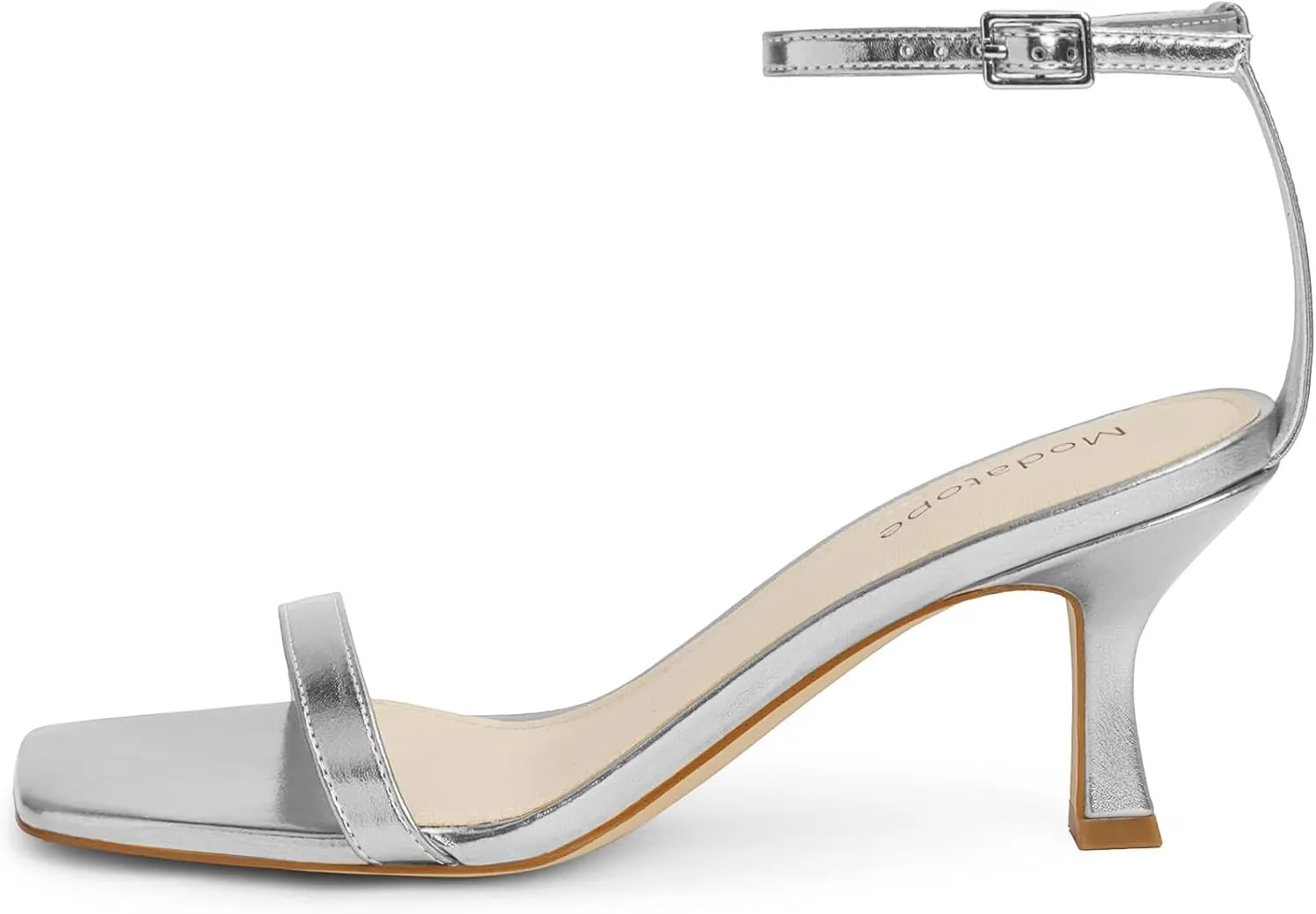 Daily Party Wedding Wear Modatope manganese succinctly Womens Heeled Sandals Square Open Toe Kitten Heel Ankle Strap Heels for Women 
