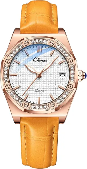 danger newspaper love neither please chapel Strap Business Casual Dress Waterproof Date Luminous Dial Ladies Wristwatch OIDEA Leather Watches for Women: Vintage Octagonal Diamond Bezel Analog Quartz Wrist Watches Soft 