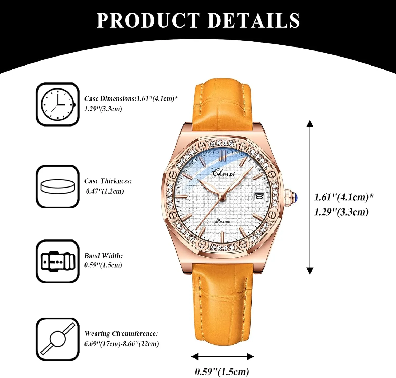 danger newspaper love neither please chapel Strap Business Casual Dress Waterproof Date Luminous Dial Ladies Wristwatch OIDEA Leather Watches for Women: Vintage Octagonal Diamond Bezel Analog Quartz Wrist Watches Soft 