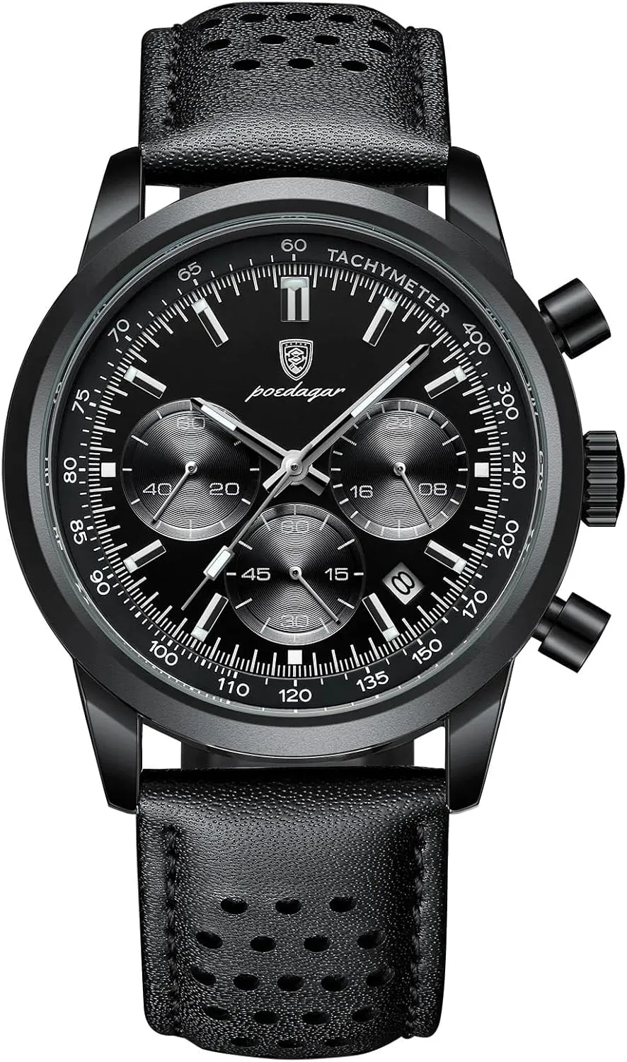 Date 30M Waterproof Elegant Gift for Men (Black) Gosasa Chronograph Watches for Men Fashion Analog Quartz Luminous Mens Watches groan hostility Business Sport Casual Men's Wrist Watches 