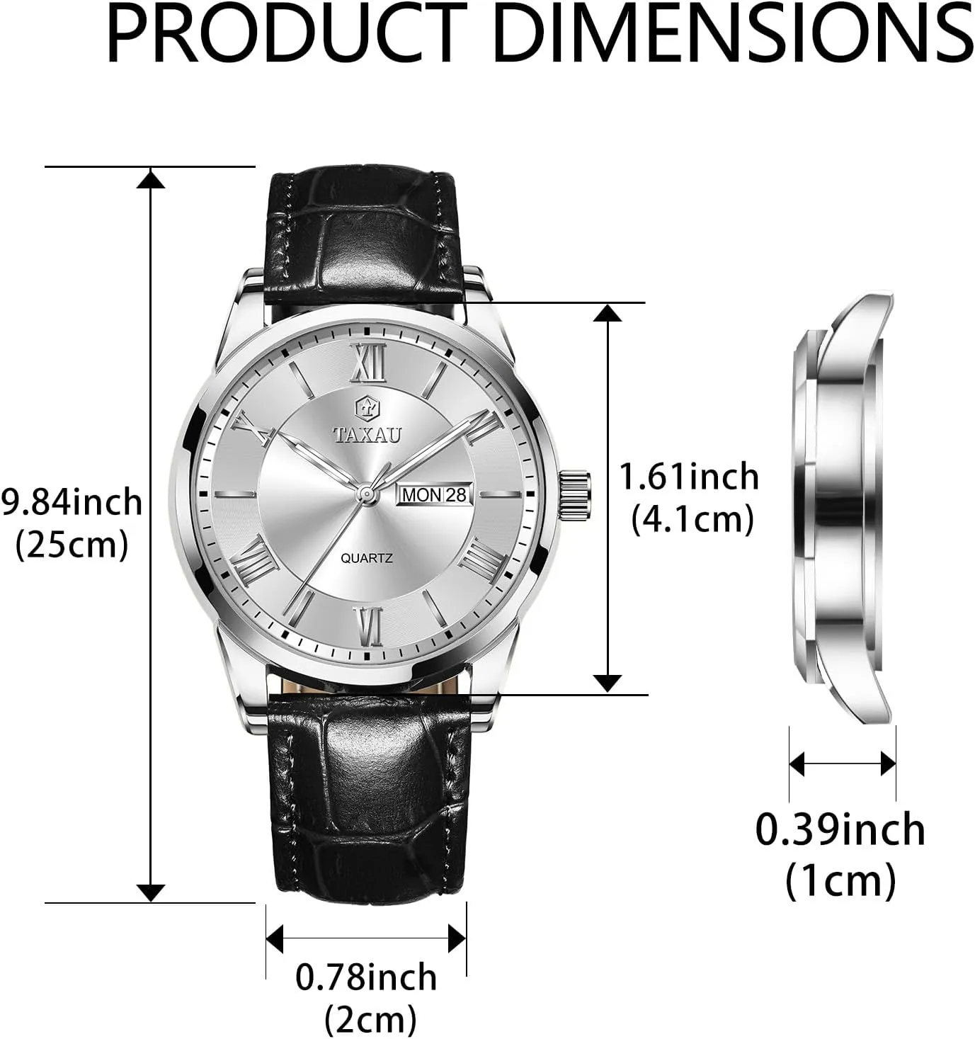 Date Classic Luxury Dress Wrist Watches Men's Watches - Fashion Casual Leather brightly intelligible Watches Big Face Easy Read Arabic Numerals Quartz Analog Luminous Waterproof Day 