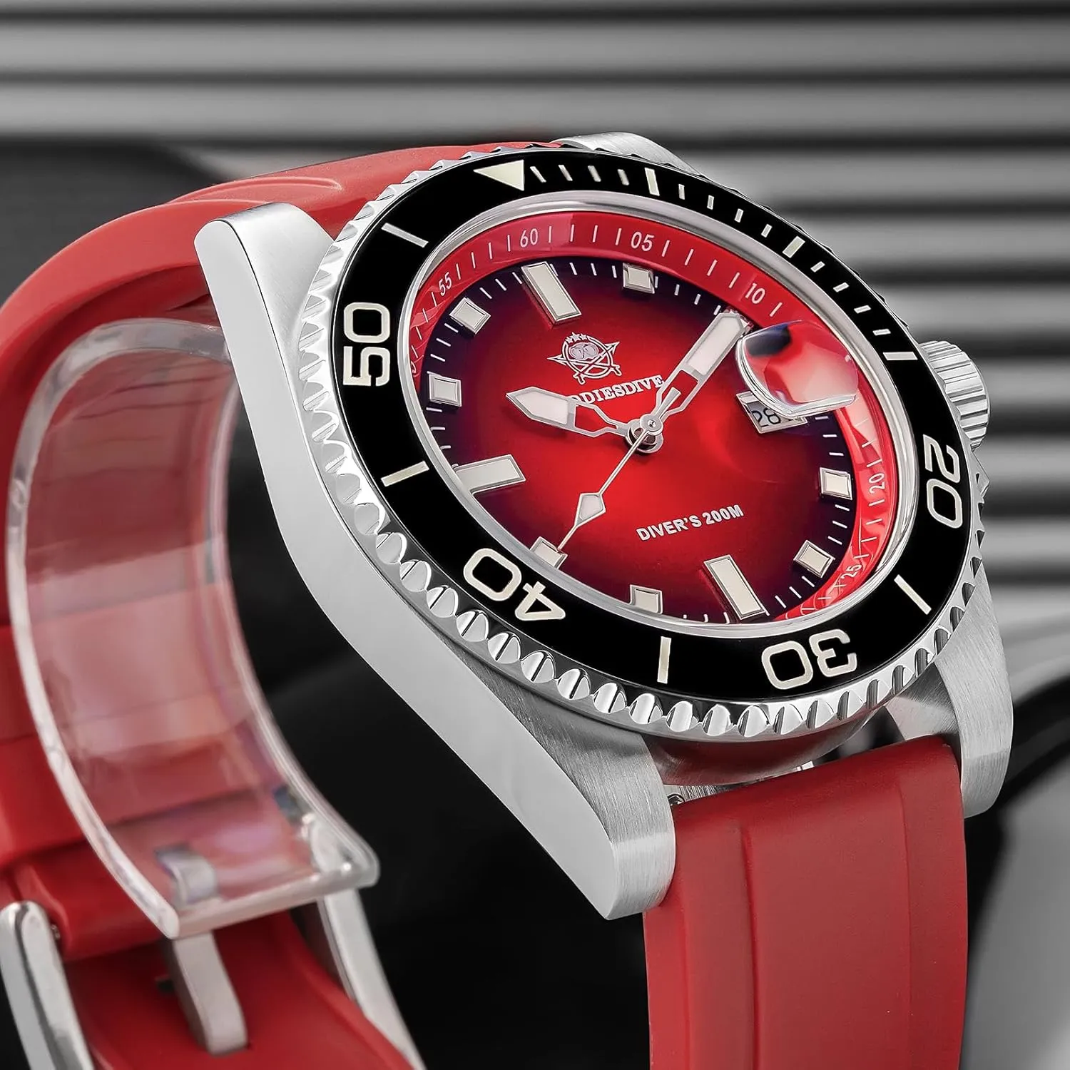 Date Display 200 M Waterproof BGW9 Luminous Casual Watches for Men mundane kindergarten sleigh fantastic supervise with Rubber Band ADDIESDIVE Mens Dive Watch Analog Quartz Movement Easy to Read Dial 