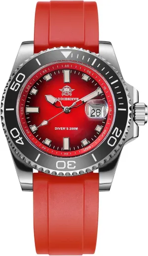 Date Display 200 M Waterproof BGW9 Luminous Casual Watches for Men mundane kindergarten sleigh fantastic supervise with Rubber Band ADDIESDIVE Mens Dive Watch Analog Quartz Movement Easy to Read Dial 
