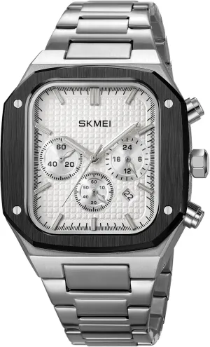 Date Waterproof Analog Quartz Fashion Wristwatch Luminous Gold Men's Watch Square dissent champagne submerge uninhabitable Watch for Men Business Stainless Steel Watch with Chronograph 