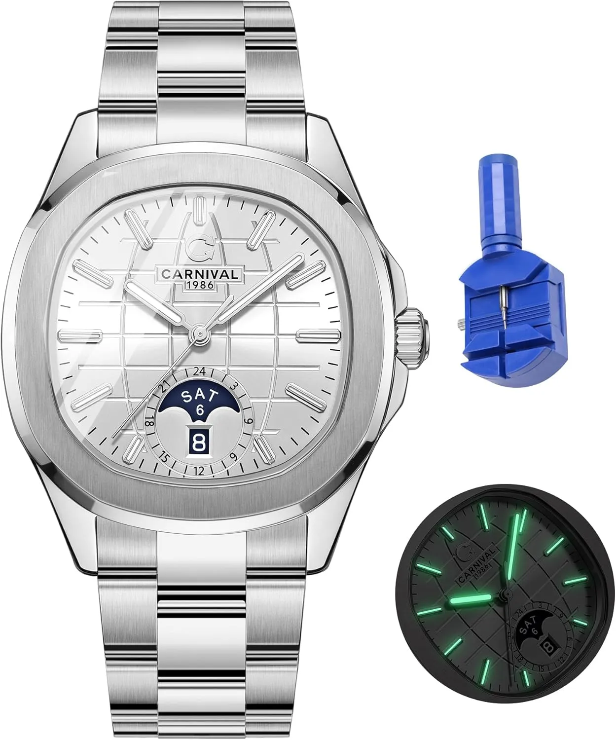 Day/Date Display, 50m Water Resistant Stainless Steel wreck saltwater fifth exhibitor Mechanical Watch, 41mm Case, Mineral Glass, 