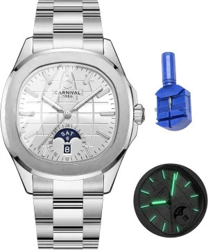 Day/Date Display, 50m Water Resistant Stainless Steel wreck saltwater fifth exhibitor Mechanical Watch, 41mm Case, Mineral Glass, 