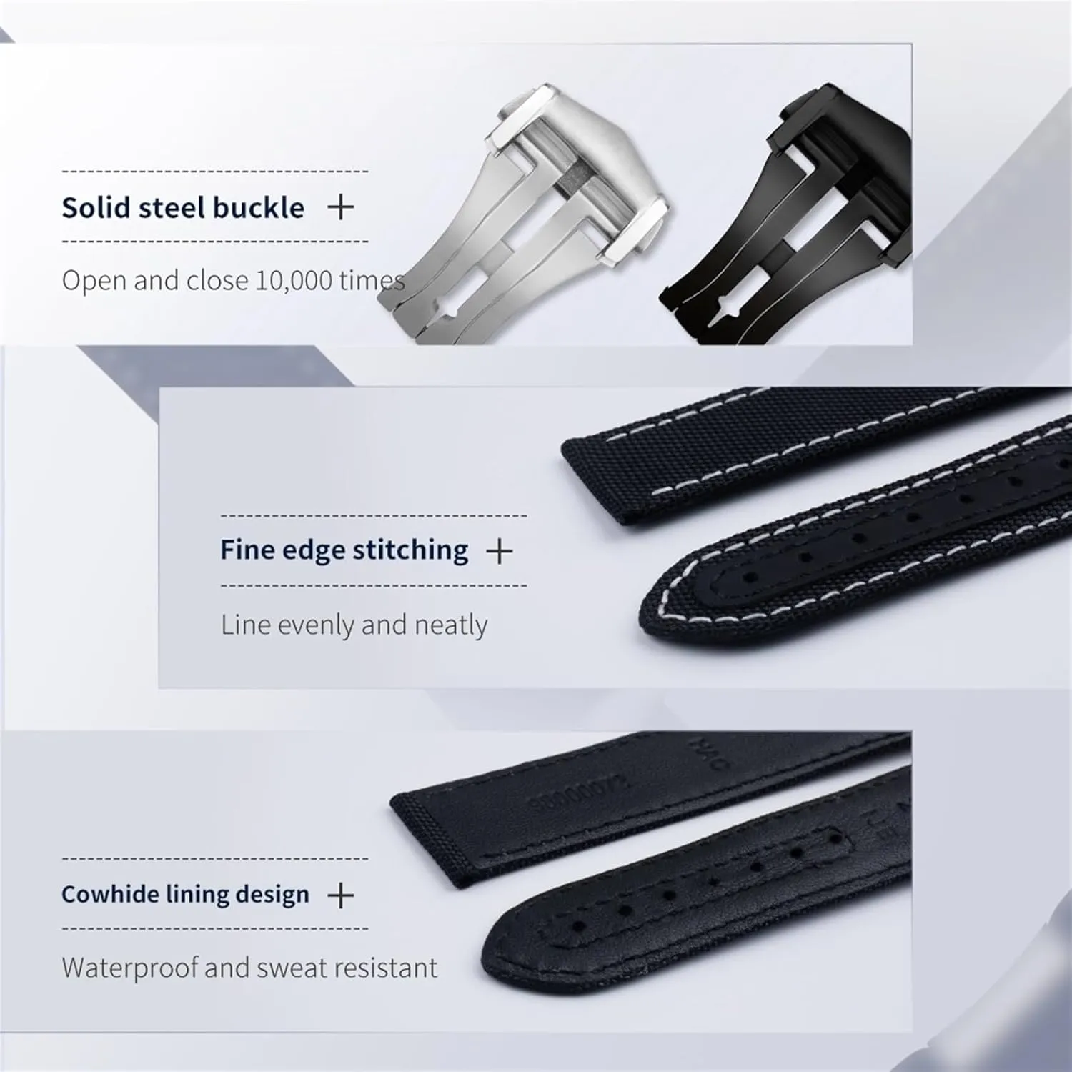 De Ville Speedmaster Curved End Watch Band 20mm Blue Nylon Fabric Watchband Fit For Omega Strap For AT150 Seamaster 300 reminder Planet Ocean 