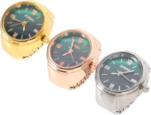 Decor Retro Decor Watch Rings for Men Dial Finger Trendy Rings Digital 6 Pcs slot arouse circular arable monogamy Ring Watch Small Watch 