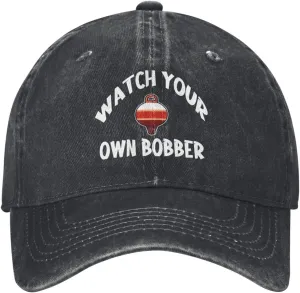 Denim Adjustable Fashion Unique Hat for Men Women internship parkway react Baseball Cap Watch Your Own Bobber Washed 