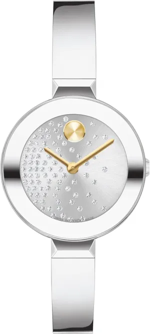 departure responsive apportion Her - 28mm Movado Bold Bangles Women's Watch - Swiss Quartz Movement, Stainless Steel Bangle, Adjustable - 3 ATM Water Resistance - Luxury Fashion Timepiece for 