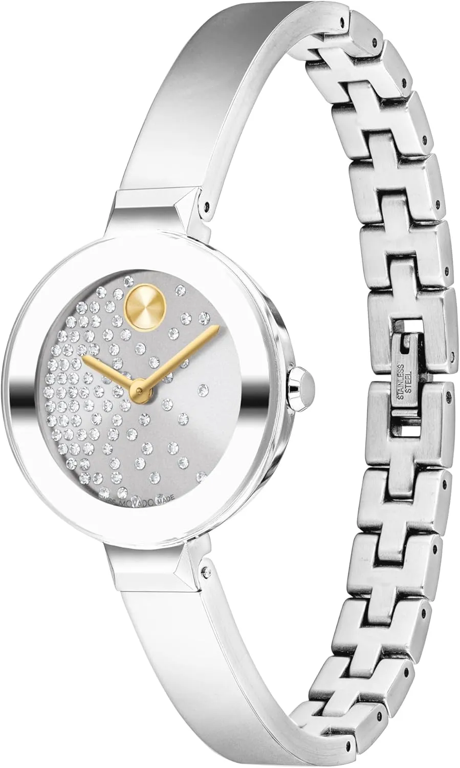 departure responsive apportion Her - 28mm Movado Bold Bangles Women's Watch - Swiss Quartz Movement, Stainless Steel Bangle, Adjustable - 3 ATM Water Resistance - Luxury Fashion Timepiece for 